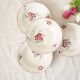 Set of 4 hollow plates, Moulin des Loups, Victor motif