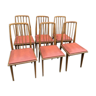 6 chaises vintage 1950 mid-century