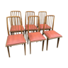 6 chaises vintage 1950 mid-century