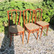 3 old bistro chairs cans thonet