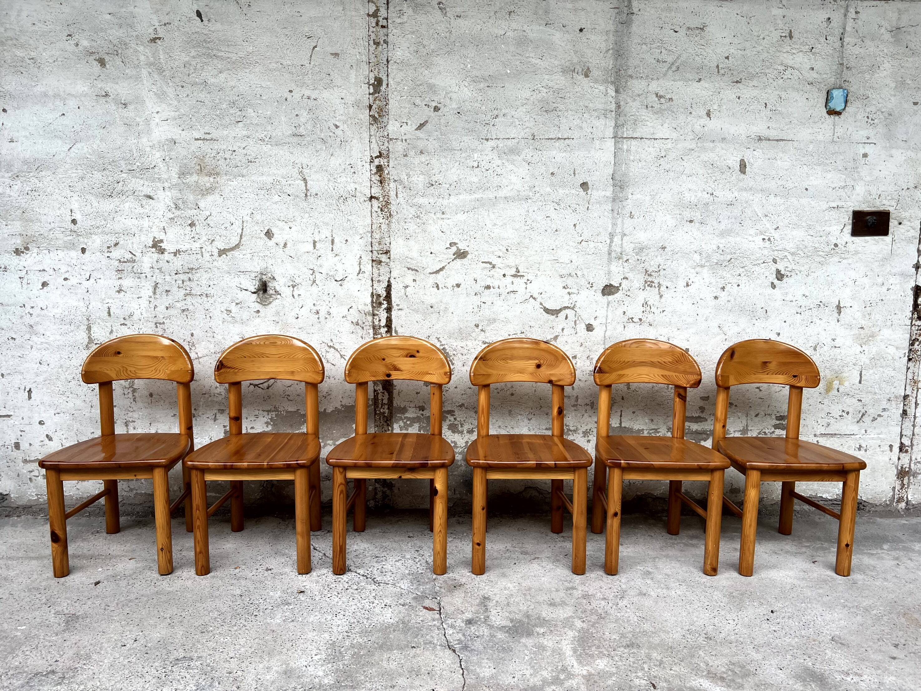 Set of 6 Rainer Daumiller chairs 1950 1960 vintage