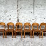 Set of 6 Rainer Daumiller chairs 1950 1960 vintage