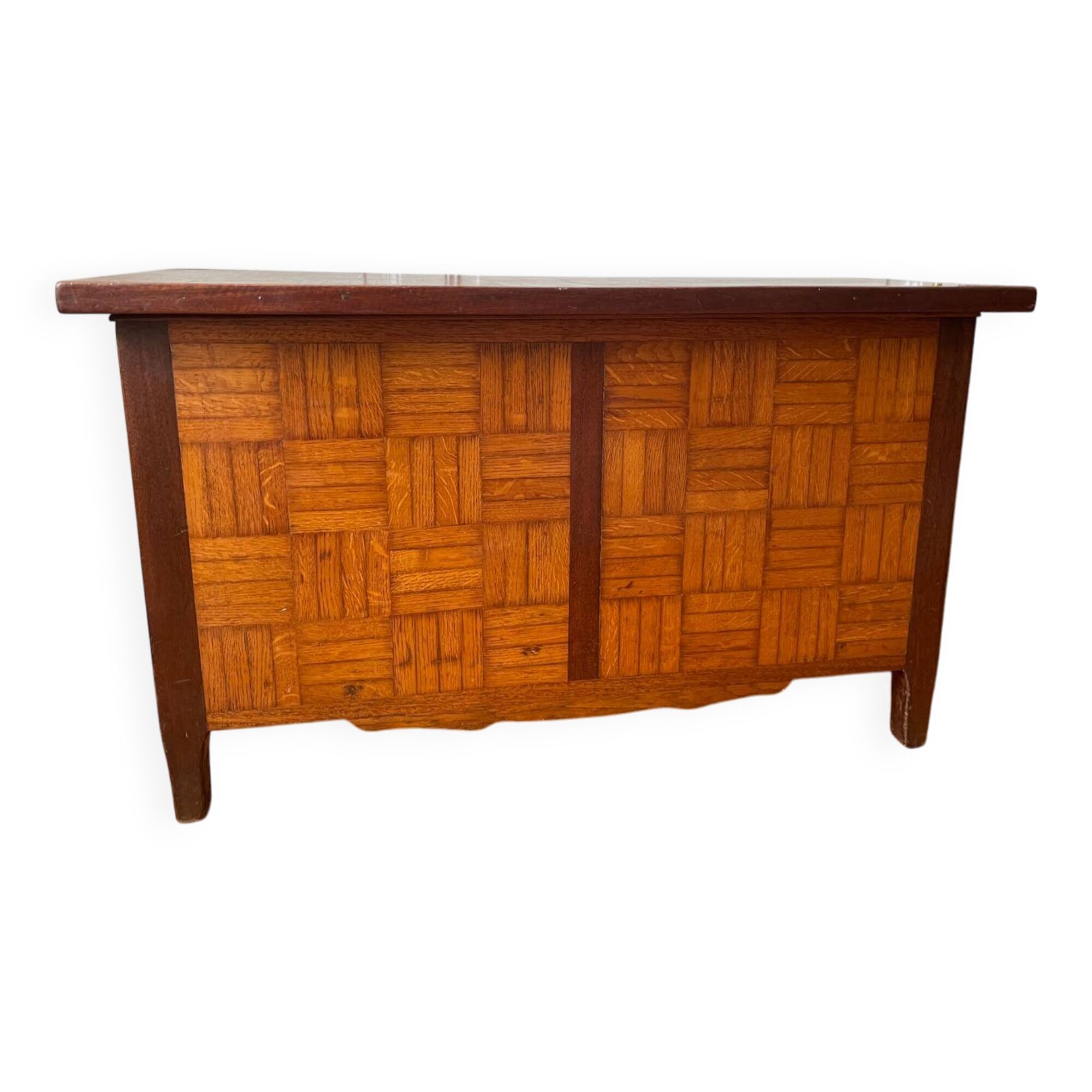 Solid oak toy chest