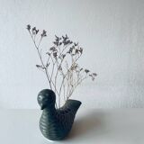 Bird-shaped vase signed Le potier Menton
