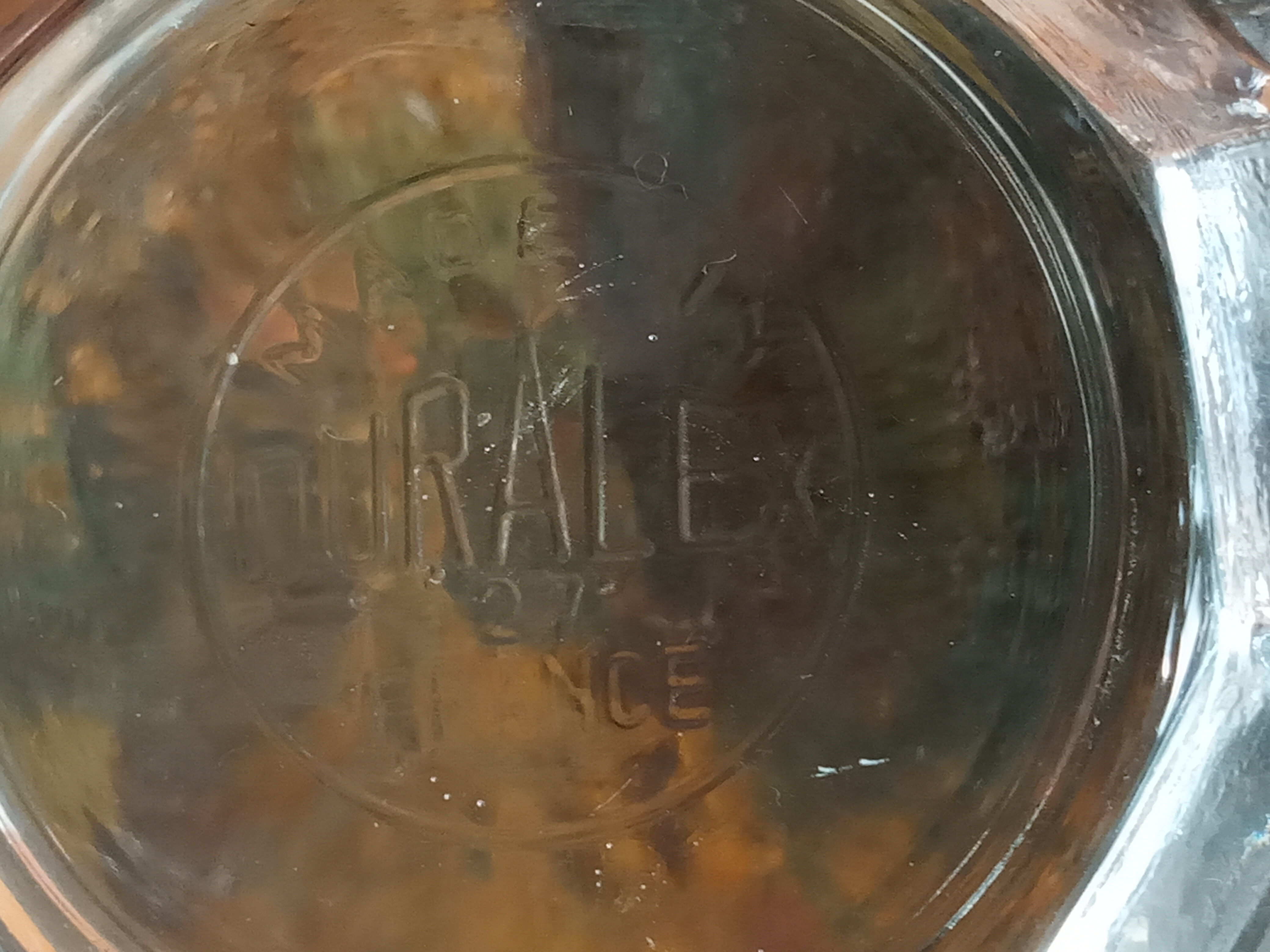 Six vintage Duralex glasses