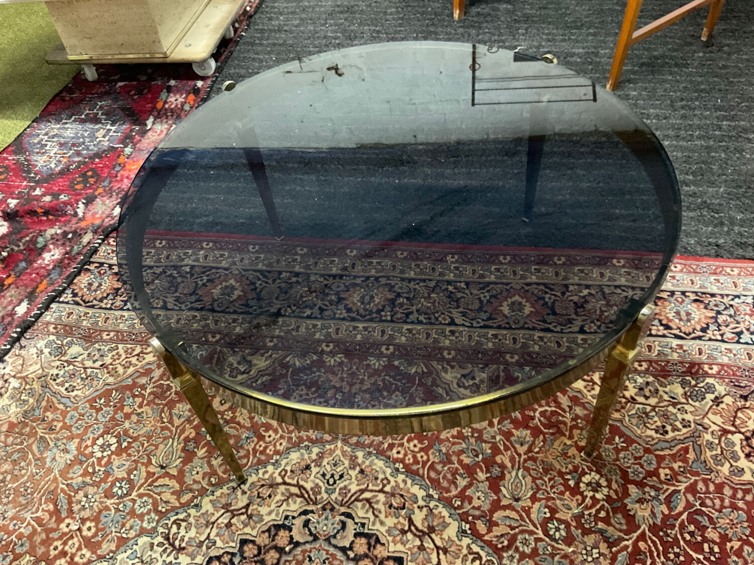 Empire style coffee table in solid bronze