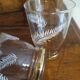 6 vintage glasses with floral pattern