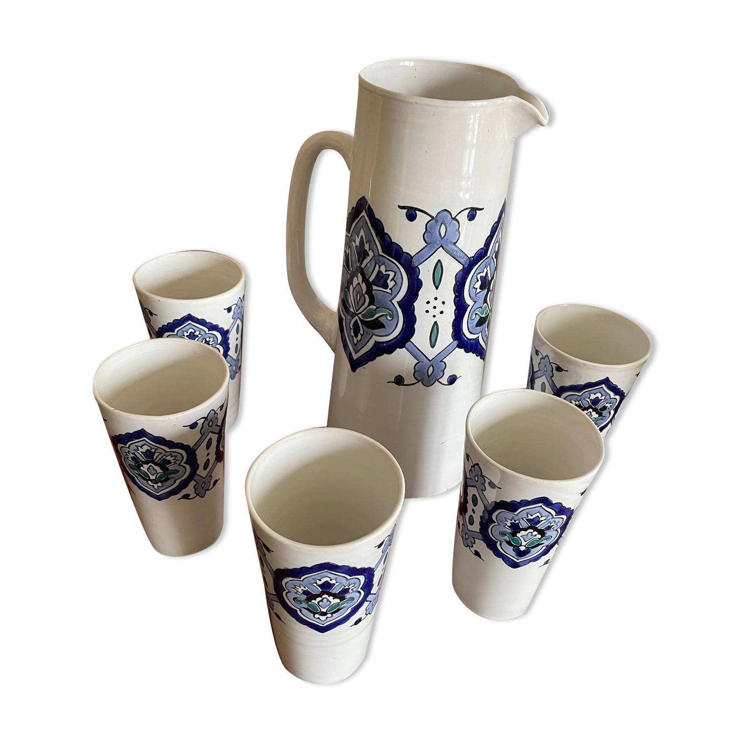 Broc et verre artisanat Tunisien