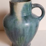 Ancient pottery with blue enamel 19th century