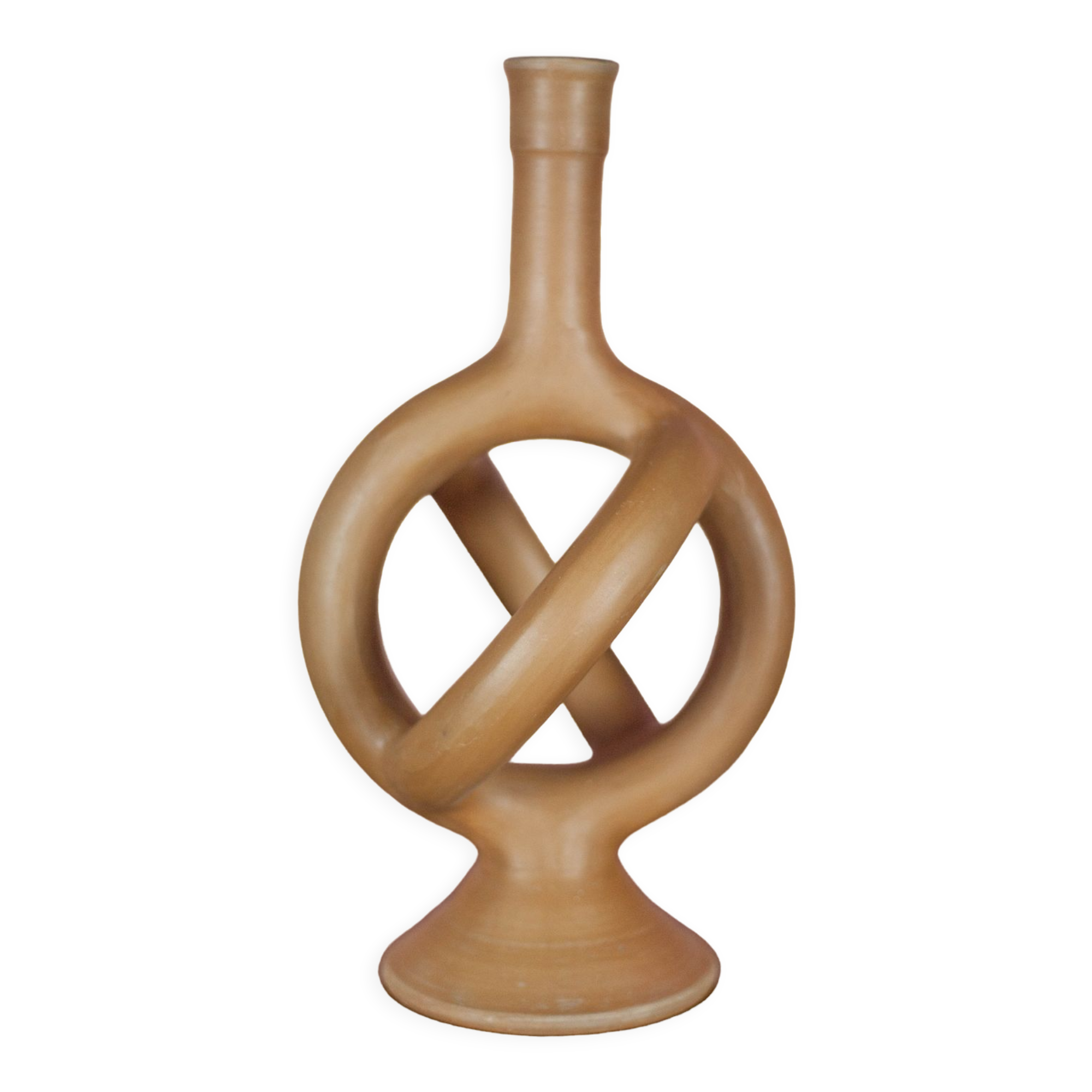 Brutalist terracotta vase