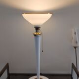 Art deco lamp lita 1960 white and brass