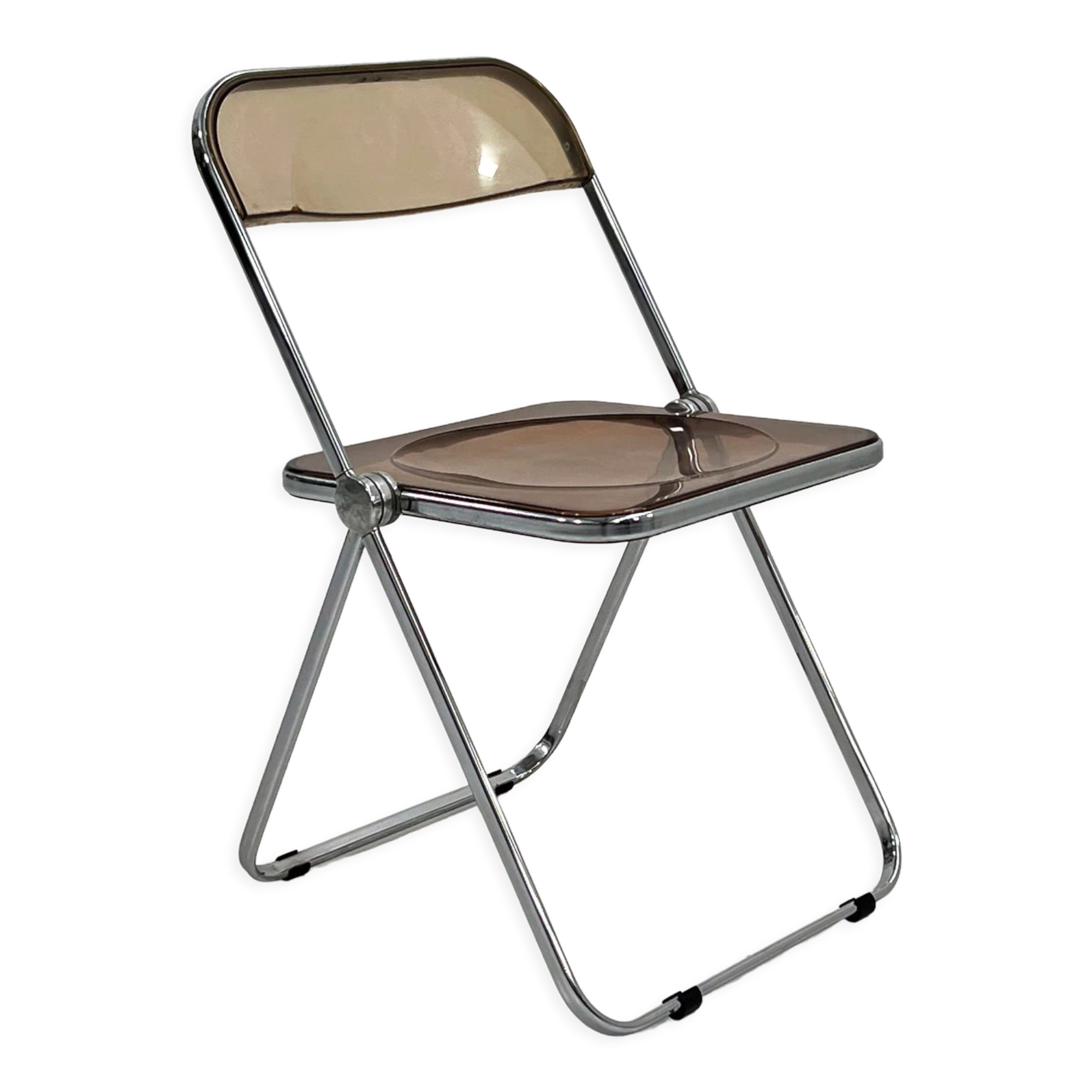 Chaise Plia fumée par Giancarlo Piretti pour Castelli, 1960