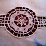 Nappe à thé en lin dentelle