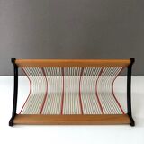 Vintage record stand, vinyl record holder, Plattofix Germany