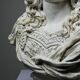 Antique white plaster bust of Louis XIV after Gole & Le Brun
