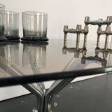 70s chrome and smoked glass coffee table