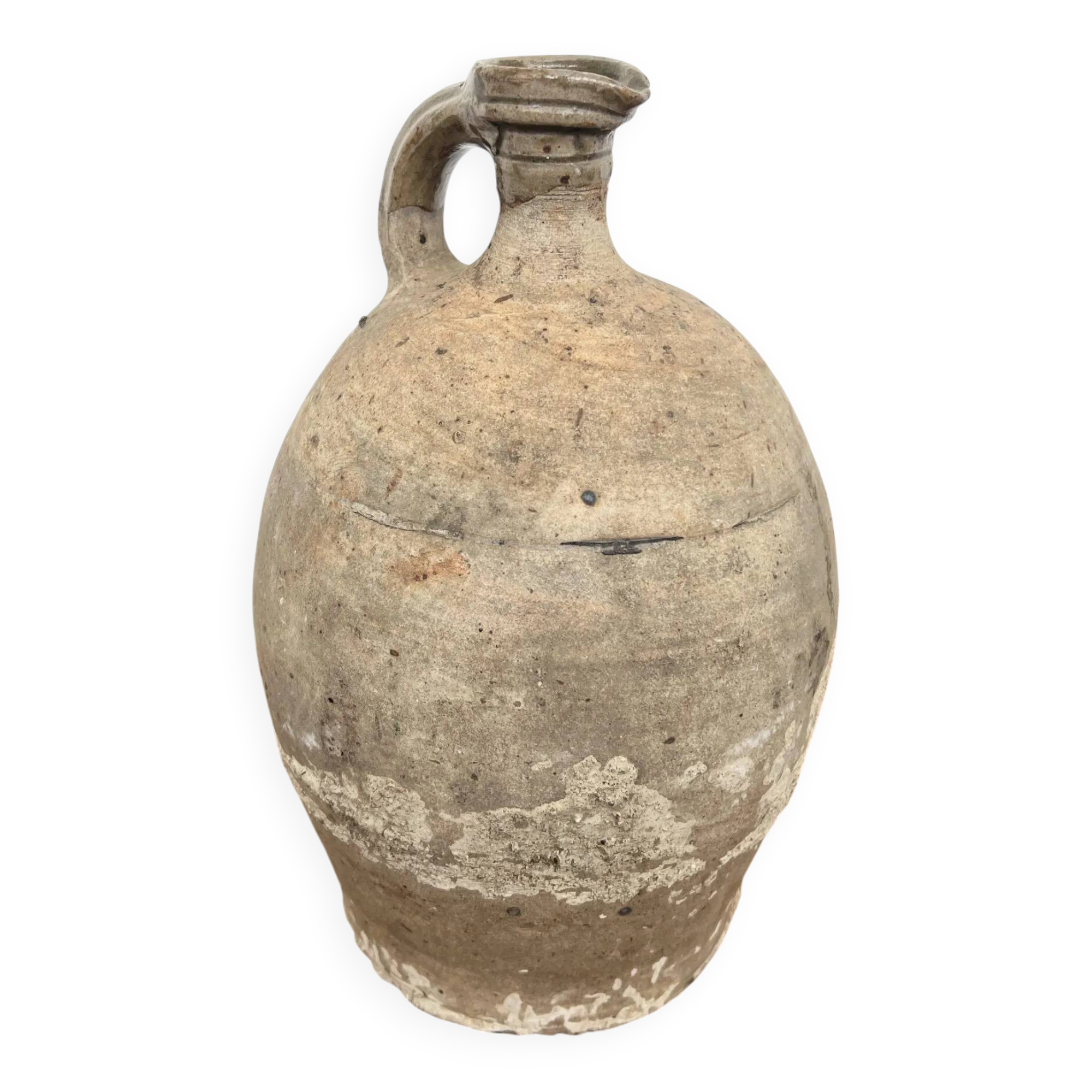 Antique raw terracotta jar