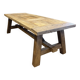 Tower antique oak farmhouse table - 250 by 90 cm
