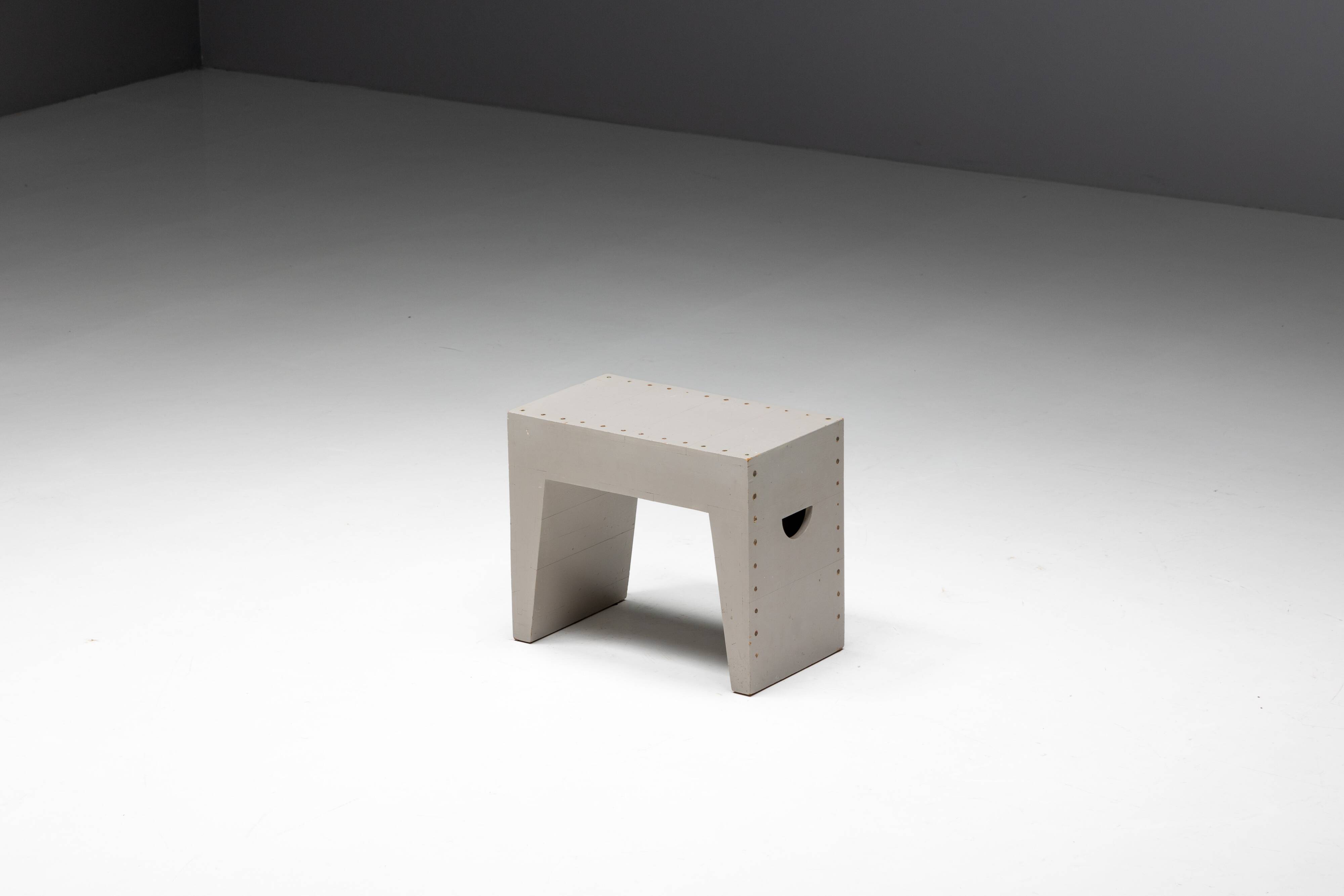 Bossche School Stools by Dom Hans van der Laan & Jan de Jong, Netherlands, 1970s