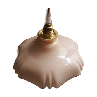 Suspension en opaline rose