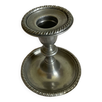 Metalars pewter candle holder, handmade, Made in Italy, 20th century design