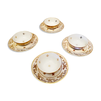 Service à café en porcelaine de Limoges 8 pièces