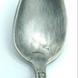 Set of 12 small spoons in silver metal, rocaille style