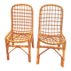 Vintage rattan chair pair "Alice"