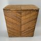 Pencil reed rattan bamboo chest or trunk, 1950s-1960s