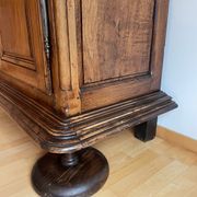 Eighteenth century castle cabinet in walnut Louis XIII style