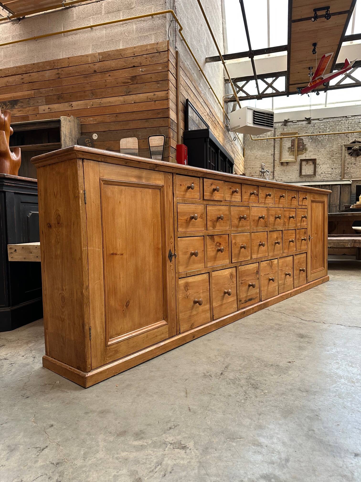 Large fir grocery cabinet