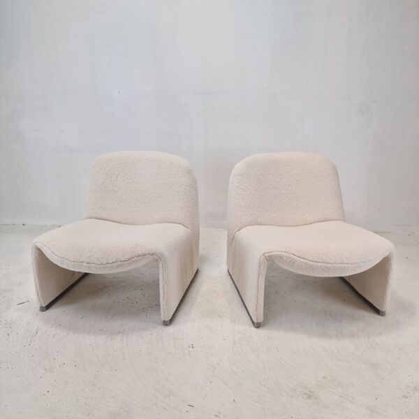 Set of 2 Alky Lounge Chairs by Giancarlo Piretti for Artifort, 1970s