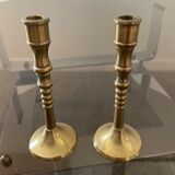 Pair of miniature bronze torches