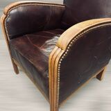 20th century English art deco club armchairs