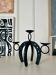 Chandelier brutaliste en fer Art populaire