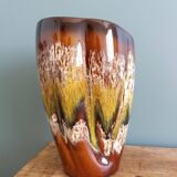 Sarreguemines Digoin flamed ceramic vase