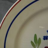 Set of 6 luneville earthenware dinner plates. bagatelle model.