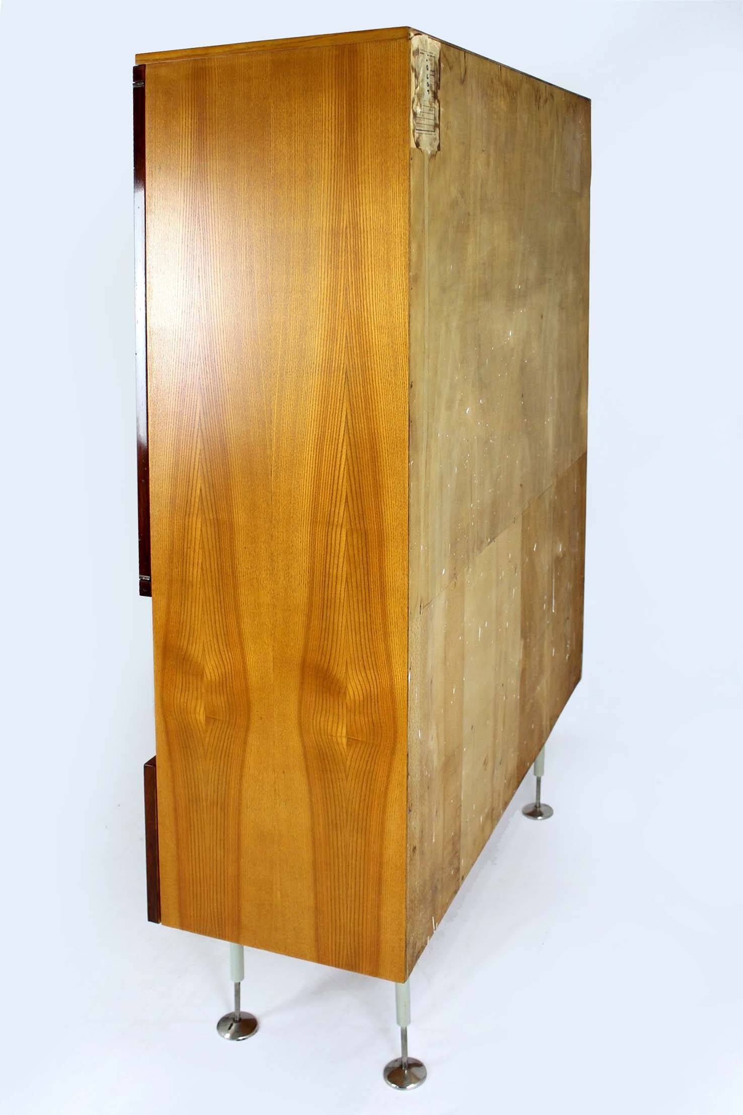 Mid-Century Ash and Walnut Wardrobe from Jitona, 1960s