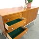 Fineer dressoir uit Zweden met wit stalen poten