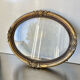 Antique Wooden gilded colored Oval  Picture Frame with glass