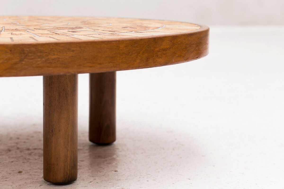 Coffee table by Roger Capron, France, 1970