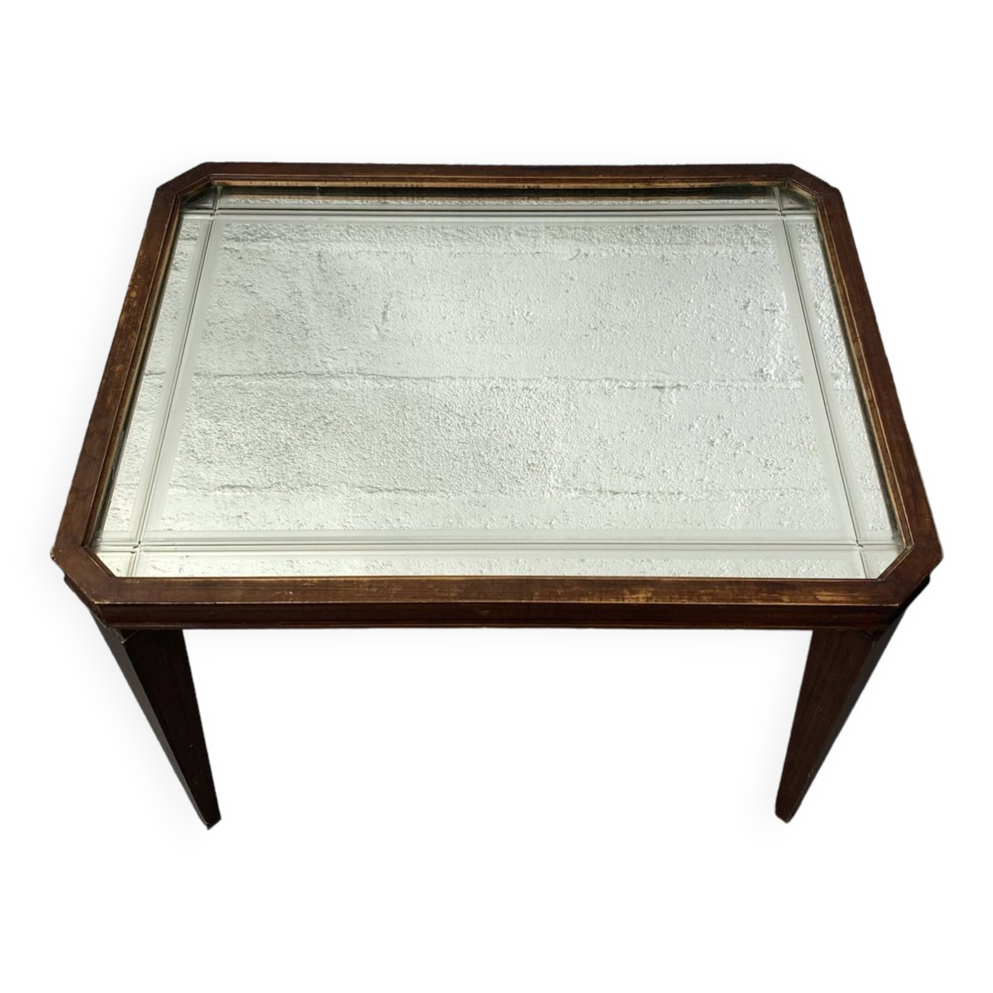 Table basse rectangle années 40 miroir