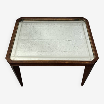 Table basse rectangle années 40 miroir