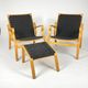 2“Albert” Louge Chairs & 1 Ottoman by Finn Østergaard for Skippers Møbler,