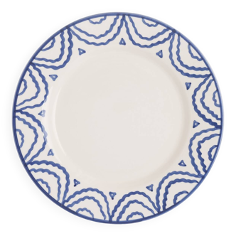 Lot de 2 assiettes plates bleu