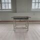 19th-century primitive Swedish side table in folk art.