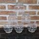 Set of 6 water glasses decorated with grapes and vine branches France