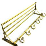 Vintage brass coat rack
