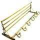 Vintage brass coat rack