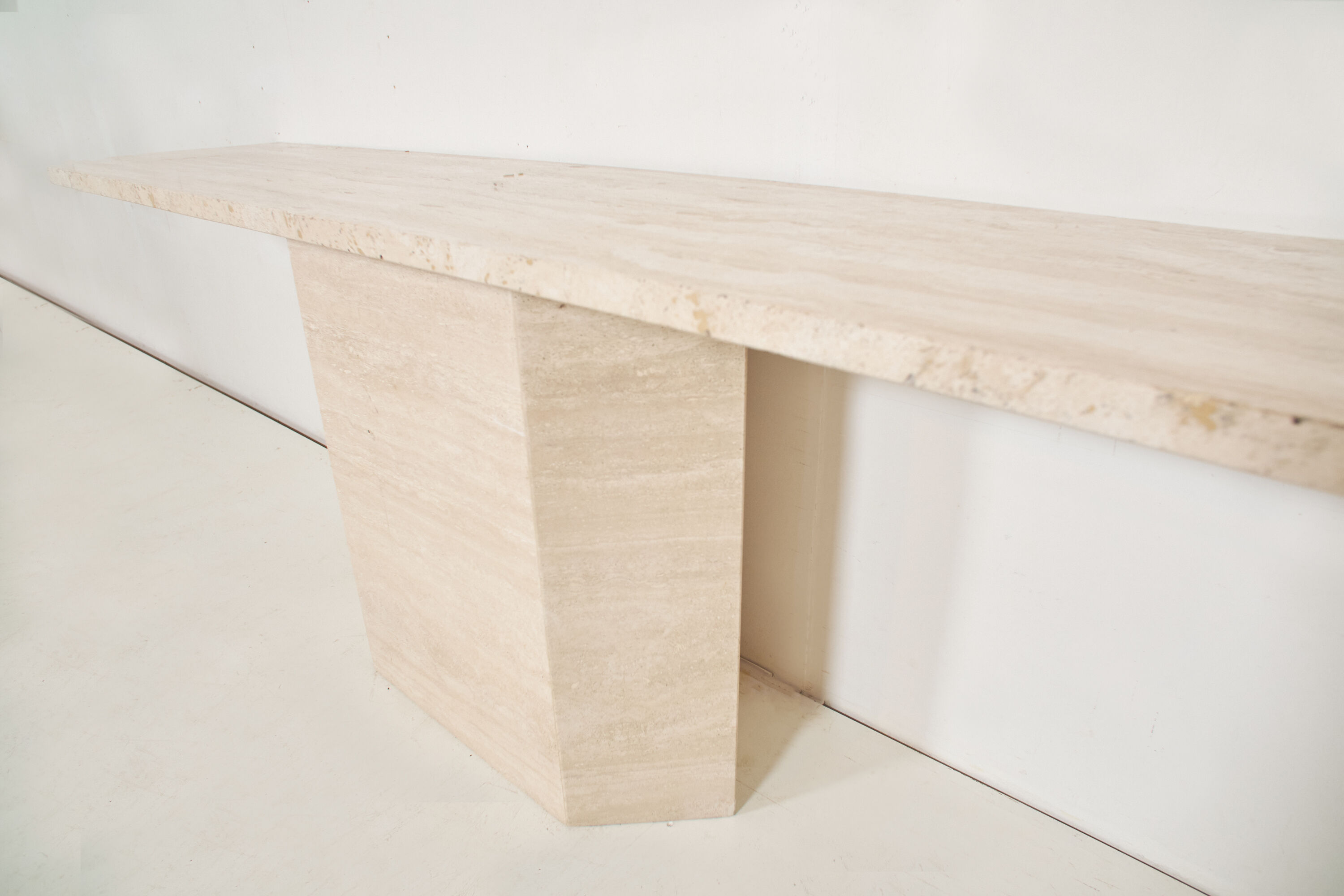 Italian travertine console 1970